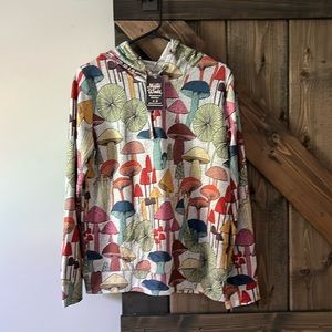 Mushroom multicolored hoodie, size small brand, new, never worn.